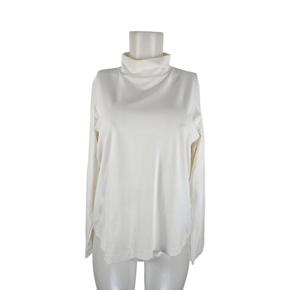 Chico's Design Long Sleeve White High Neck Top 2 -M - Picture 1 of 6